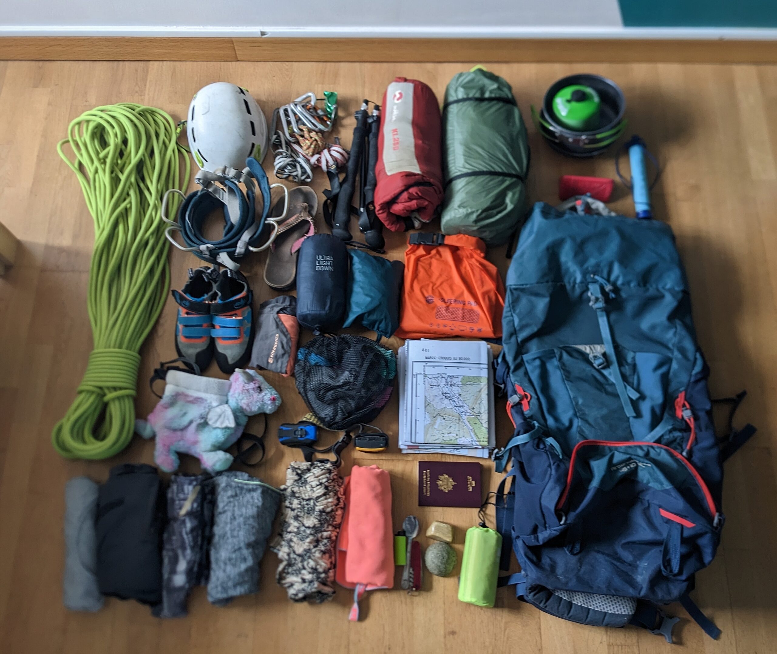Bivouac sur plusieurs jours : Contenu du sac-à-dos